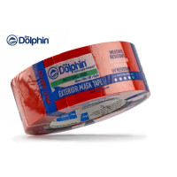 Малярная лента Blue Dolphin "CONTRACTOR" (48мм*50м) для наруж.работ, гладких поверхностей, красная