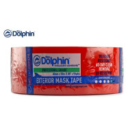 Малярная лента Blue Dolphin "CONTRACTOR" (48мм*50м) для наруж.работ, гладких поверхностей, красная