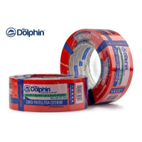 Малярная лента Blue Dolphin "CONTRACTOR" (48мм*50м) для наруж.работ, гладких поверхностей, красная