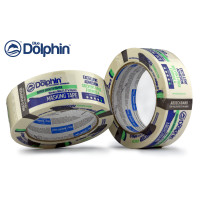 Малярська стрічка Blue Dolphin MT- 627 (38мм*50м), високоефективна, сильна адгезія, біла/жовта