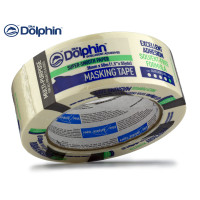 Малярська стрічка Blue Dolphin MT- 627 (38мм*50м), високоефективна, сильна адгезія, біла/жовта