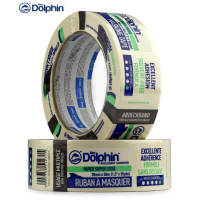 Малярська стрічка Blue Dolphin MT- 627 (38мм*50м), високоефективна, сильна адгезія, біла/жовта