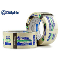 Малярська стрічка Blue Dolphin MT- 627 (48мм*50м), високоефективна, сильна адгезія, біла/жовта