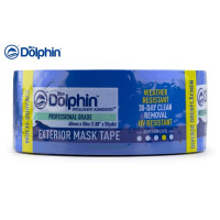 Малярная лента Blue Dolphin "TARP & STUCCO" (48мм*25м) для наружных работ, сложных поверхностей, голубая