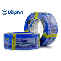 Малярная лента Blue Dolphin "TARP & STUCCO" (48мм*25м) для наружных работ, сложных поверхностей, голубая