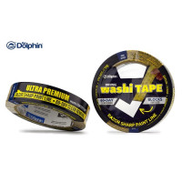 Малярная лента Blue Dolphin WASHI ULTRA PREMIUM (10мм*50м), высококачественная, Премиум кл.