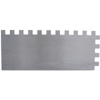 Зубчатый шпатель, изогнутый Notched Trowels Soft Grip из стали, форма квадрат (13*13*13мм) 15670