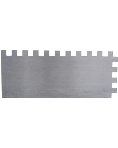 Зубчатый шпатель, изогнутый Notched Trowels Soft Grip из стали, форма квадрат (13*13*13мм) 15670