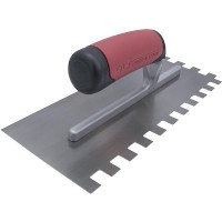 Зубчатый шпатель, изогнутый Notched Trowels Soft Grip из стали, форма квадрат (13*13*13мм) 15670