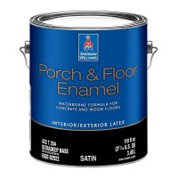 Эмаль SW Porch&Floor Enamel Satin Ext/Int, латексная, полуматовая, ультра-темная база (3,48л)