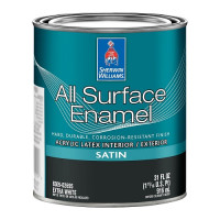 Эмаль SW ALL SURFAСE Satin, Ext/Int, акрило-латексная полуматовая, экстра белая (1Q)
